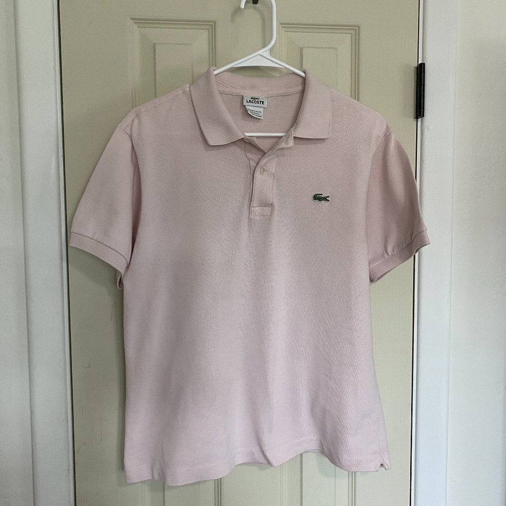 Vintage Ladies IZOD Lacoste Polo Shirt in Pale Pink